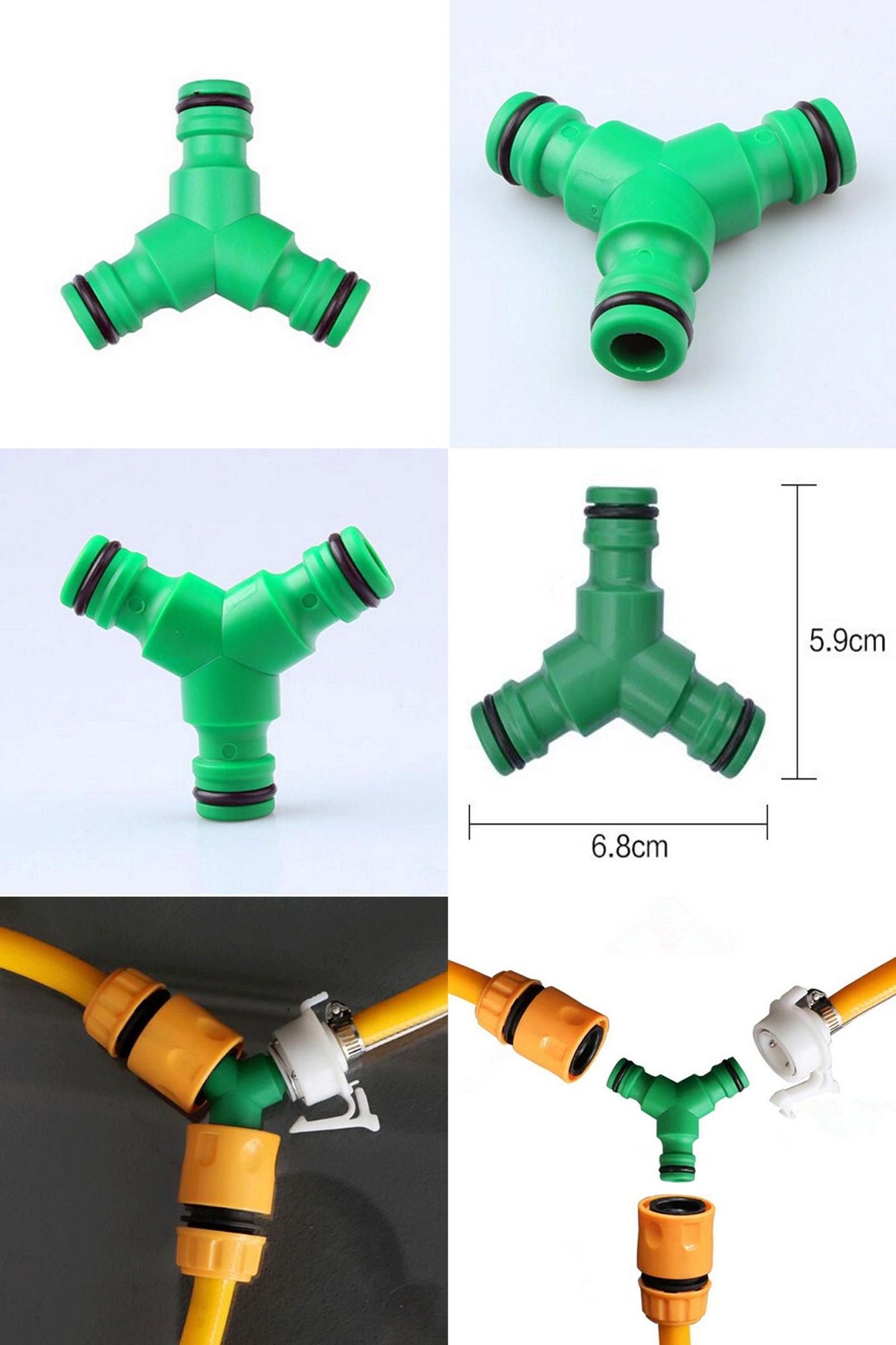 Water Pipe 3-Way Joint (1pc) for Garden, Irrigation, Car Washer Motor Pipe Joiners.