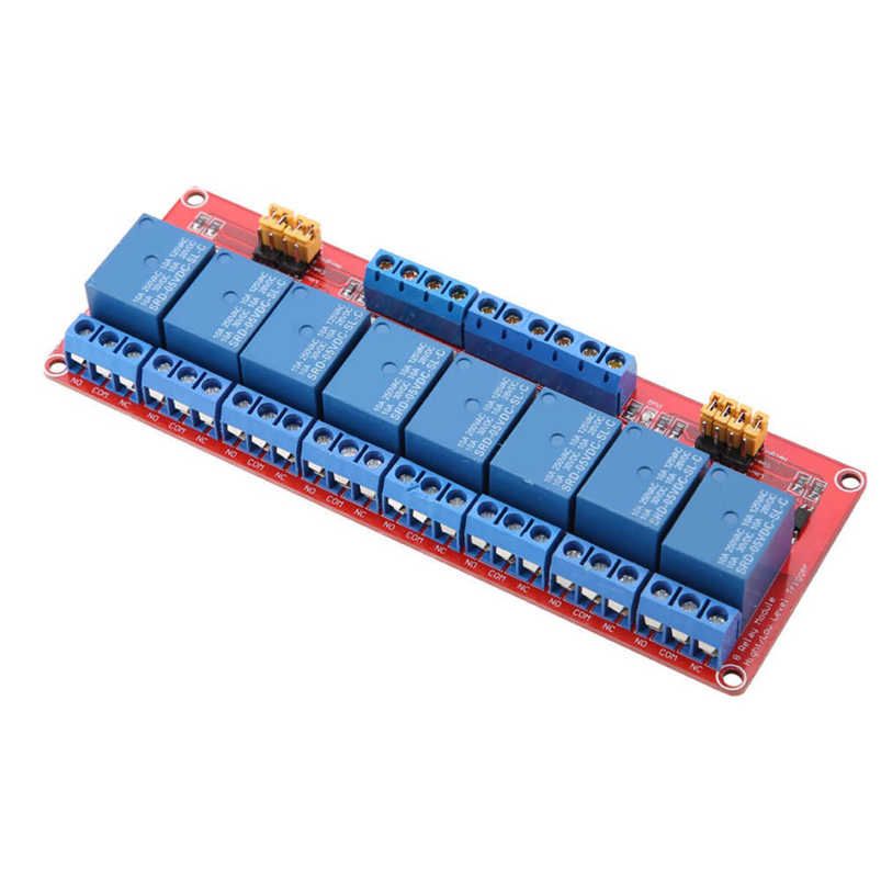 8 Channel Relay Module Board Optocoupler High & Low Trigger 250V/10A DC 30V/A