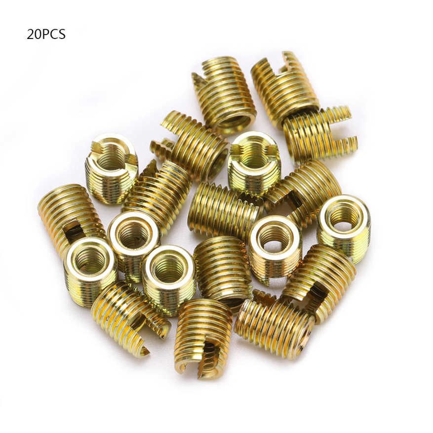20Pcs 302 Carbon Steel Self-tapping Thread Insert Accessories(Inner M2*0.4 Outer M4.5*0.5)