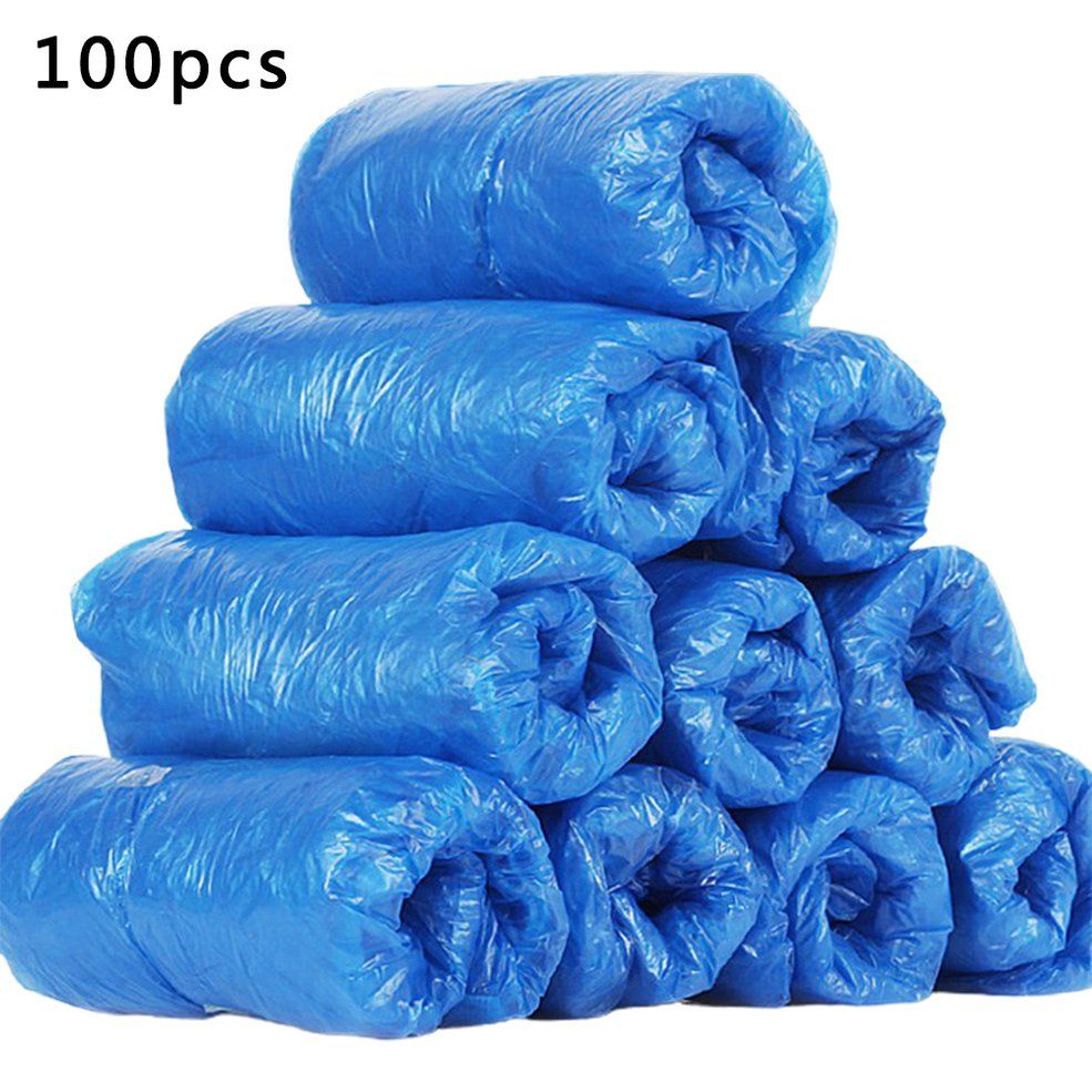 Automatic Shoe Cover Disposable Plastic Foot Durable Cover Thickened Design-blue shoe cover