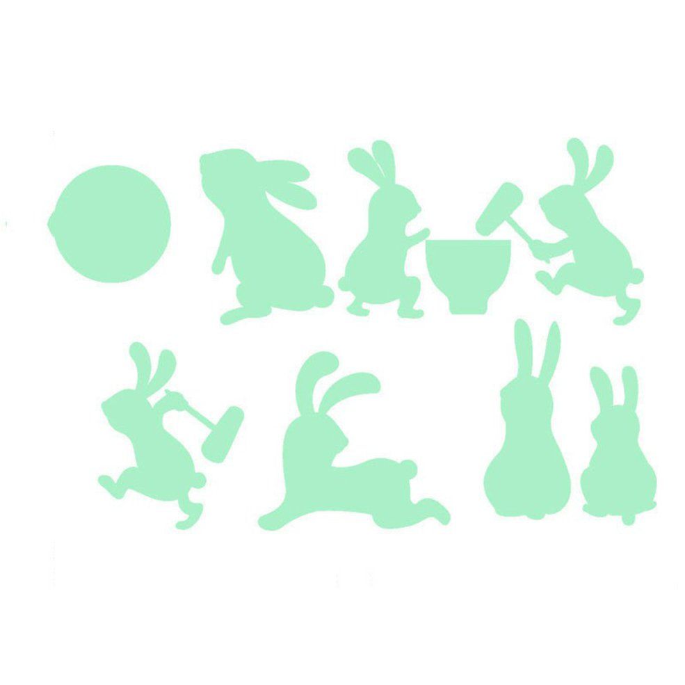 Cartoon Luminous Rabbit Wall Sticker Creative Fluorescent Wall Sticker Wall Decoration Luminous Stickers
