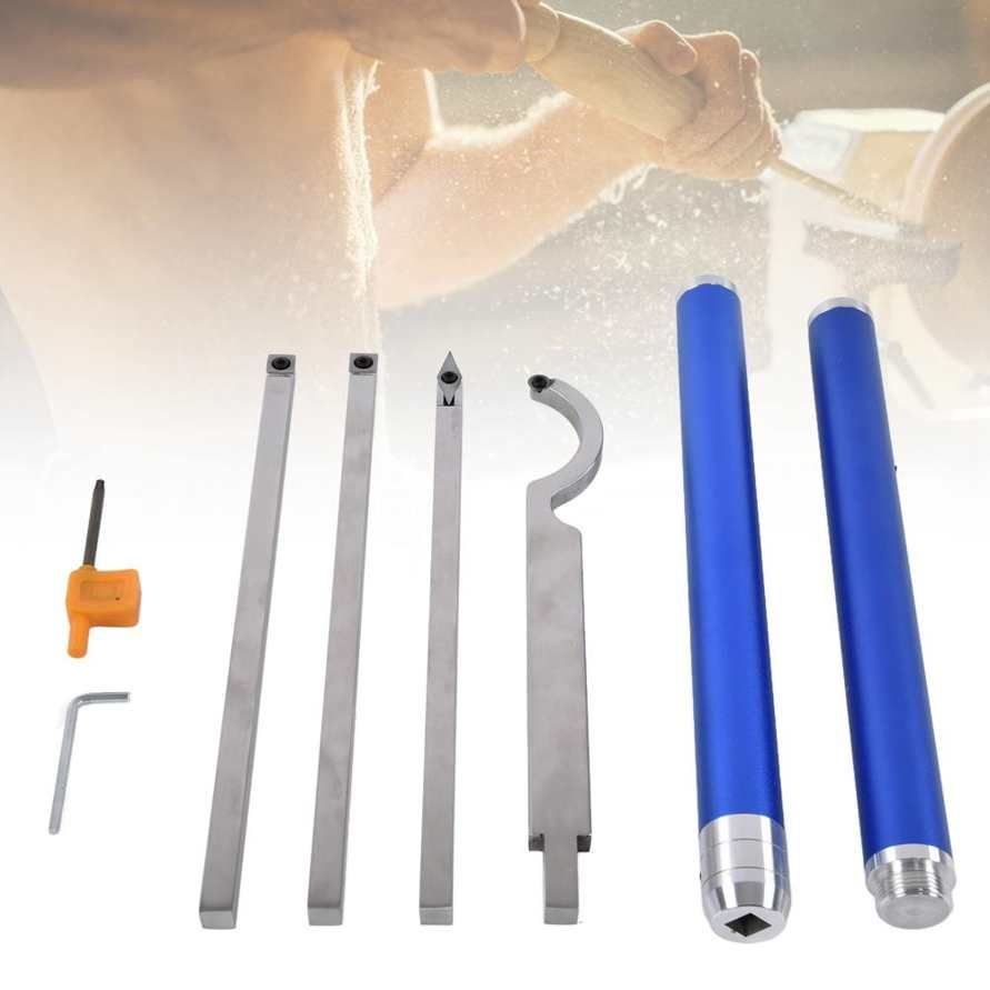 Woodturning Finisher Wood Turning Tools Set with Aluminum Handle Woodworking Lathe Rougher Accessories