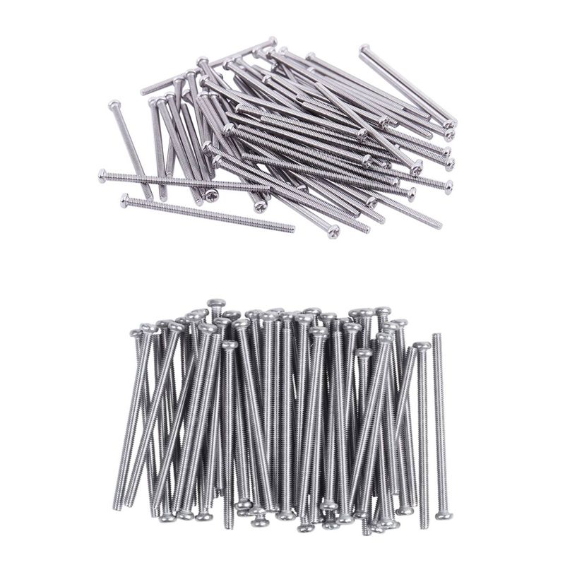 60 Pcs M2.5 X 40Mm Phillips Round Head Screws Bolt & 60 Pcs M2 X 40Mm Round Head Screws Bolt