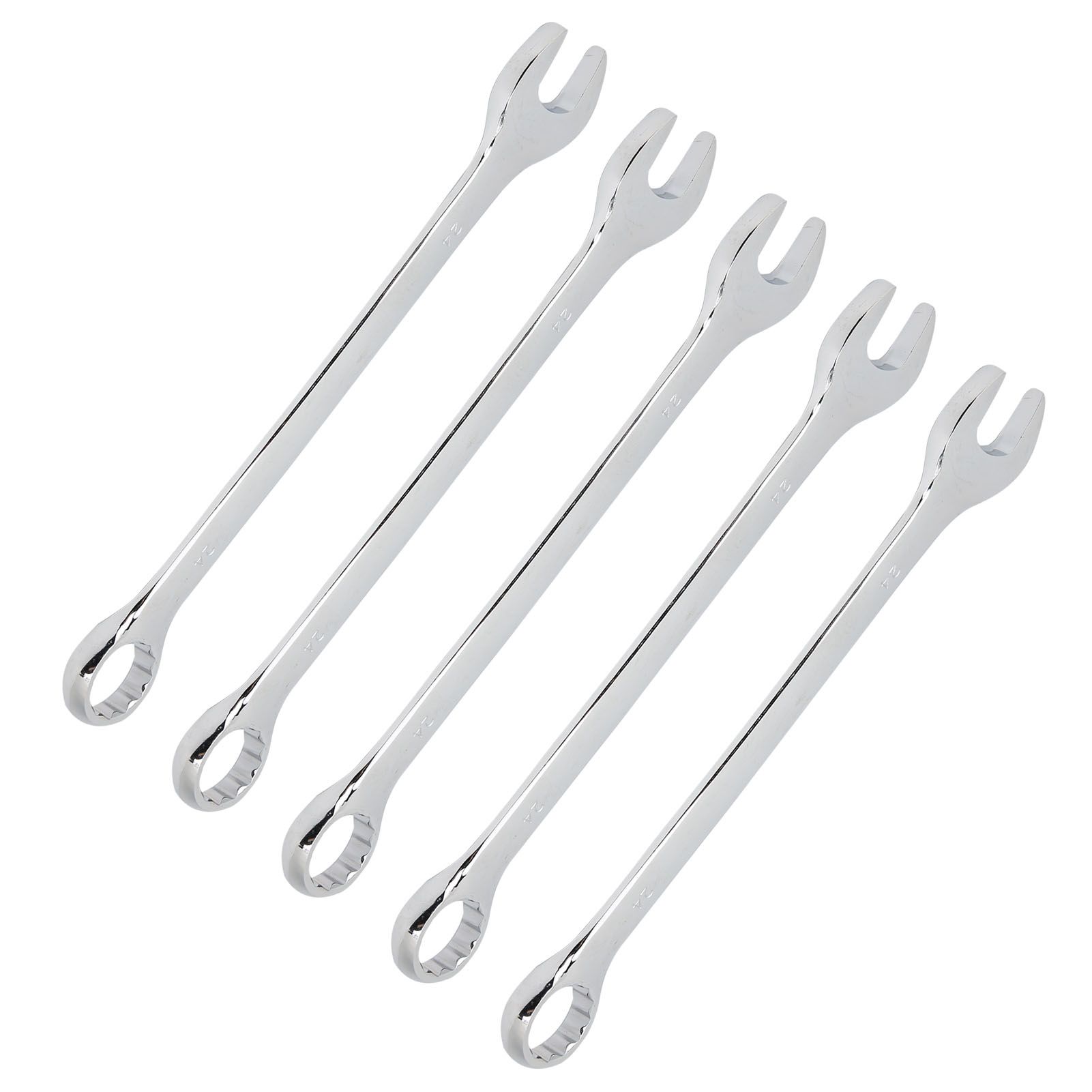 5pcs 290mm Steel Ratchet Spanner Wrench Open End Ring Workshop 24mm