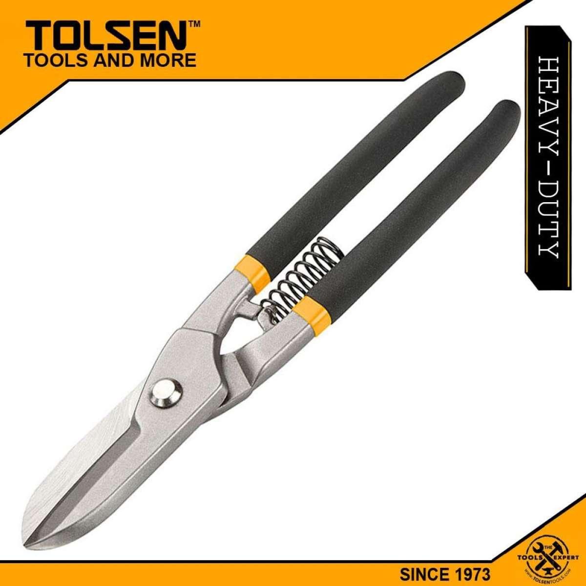 TOLSEN Professional Tinman's Snips (250mm, 10 ) Bi-Dipped Handle 30030