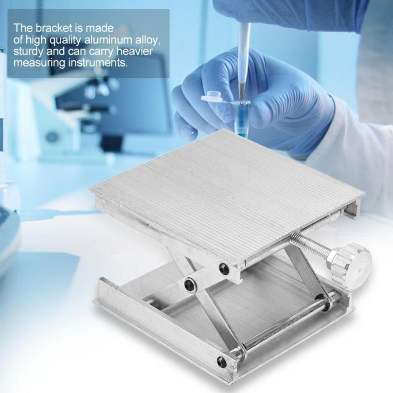 90x90x90mm Lifting Platform Lab Stand Table Adjustable Lift Scissor Stand Rack for Science Experiment