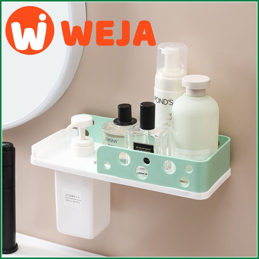 Toilet rack bathroom wall hanging free punching storage rack toilet toilet toilet wall plastic rack