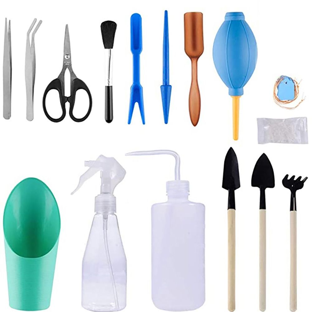16Pcs Succulent ing Tools Spray Bottle Shovel Rake Scissor Gardening Kit