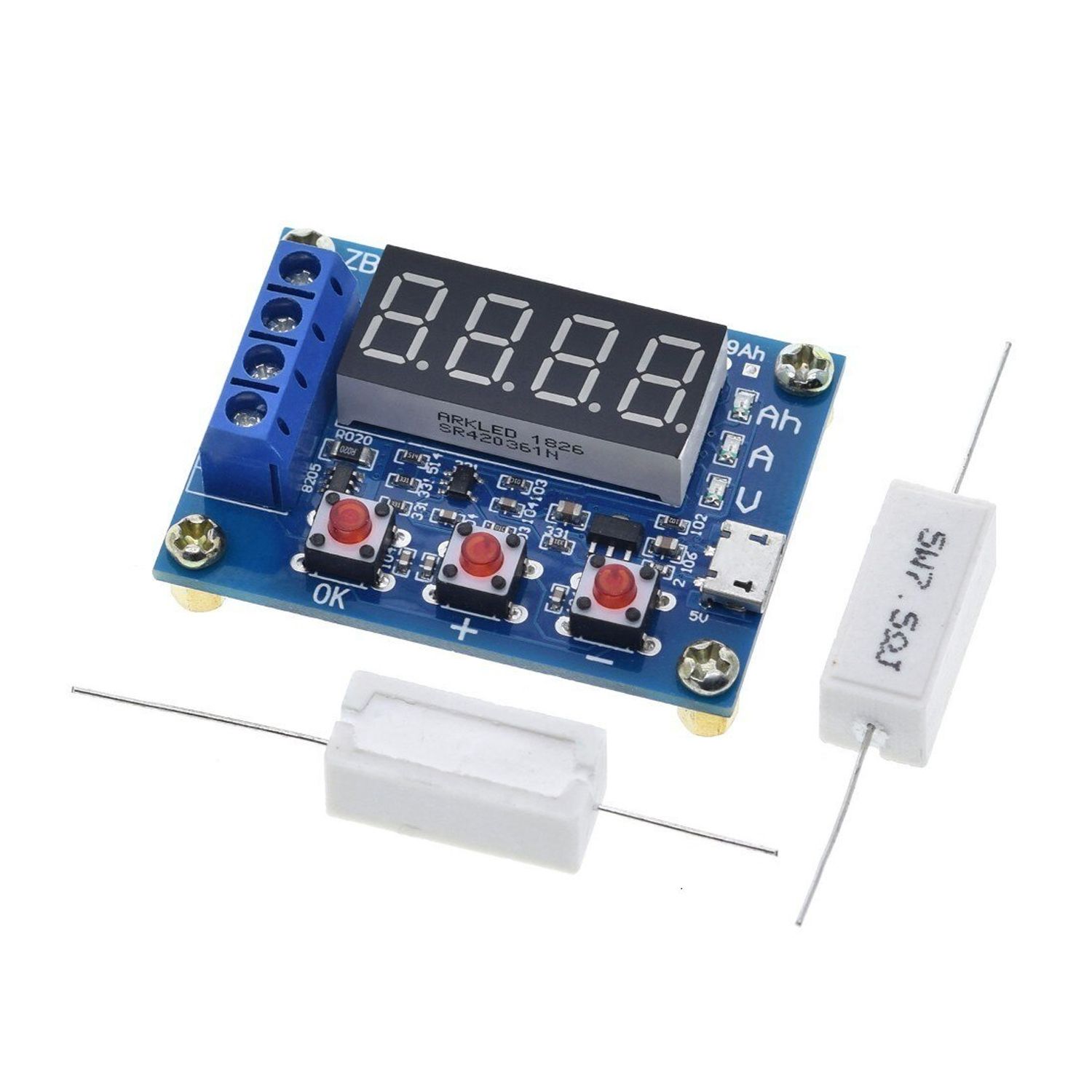 ZB2L3 Li-ion Lithium, Lead-acid 1.5V-12V Battery Capacity Meter & Discharge Tester for 18650 Li-ion Lithium Battery- HW-586