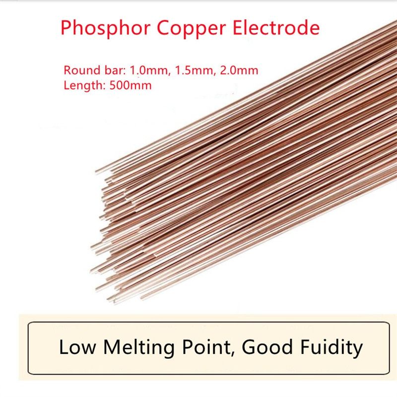 5/10/20Pcs 500mm Brass Welding Rod Phosphorus Copper Welding Wire Electrode Soldering Rod No Need Solder Powder Welding Rods