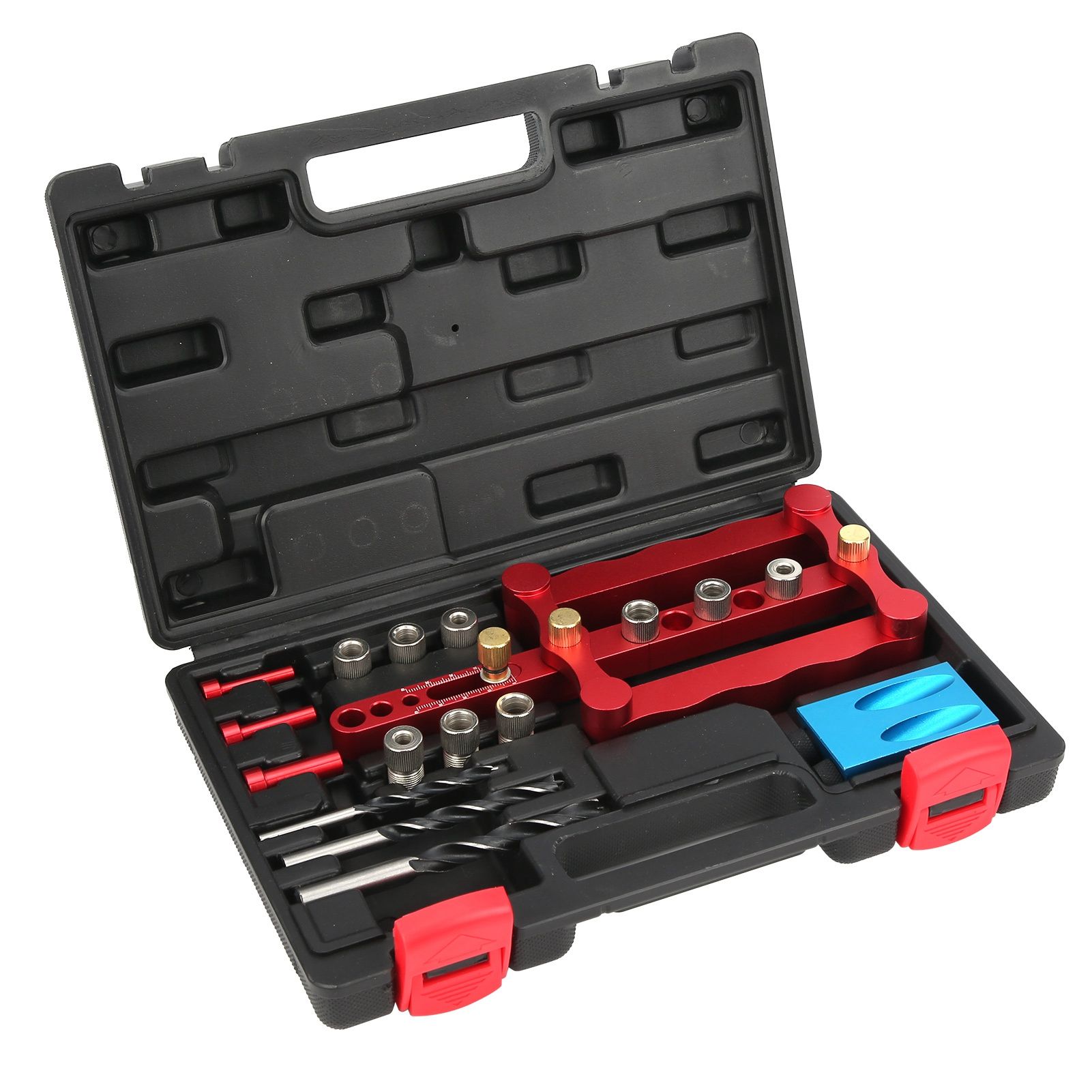 Punch Locator Set Aluminum Alloy Hole Drilling Guide Positioner for Woodworking