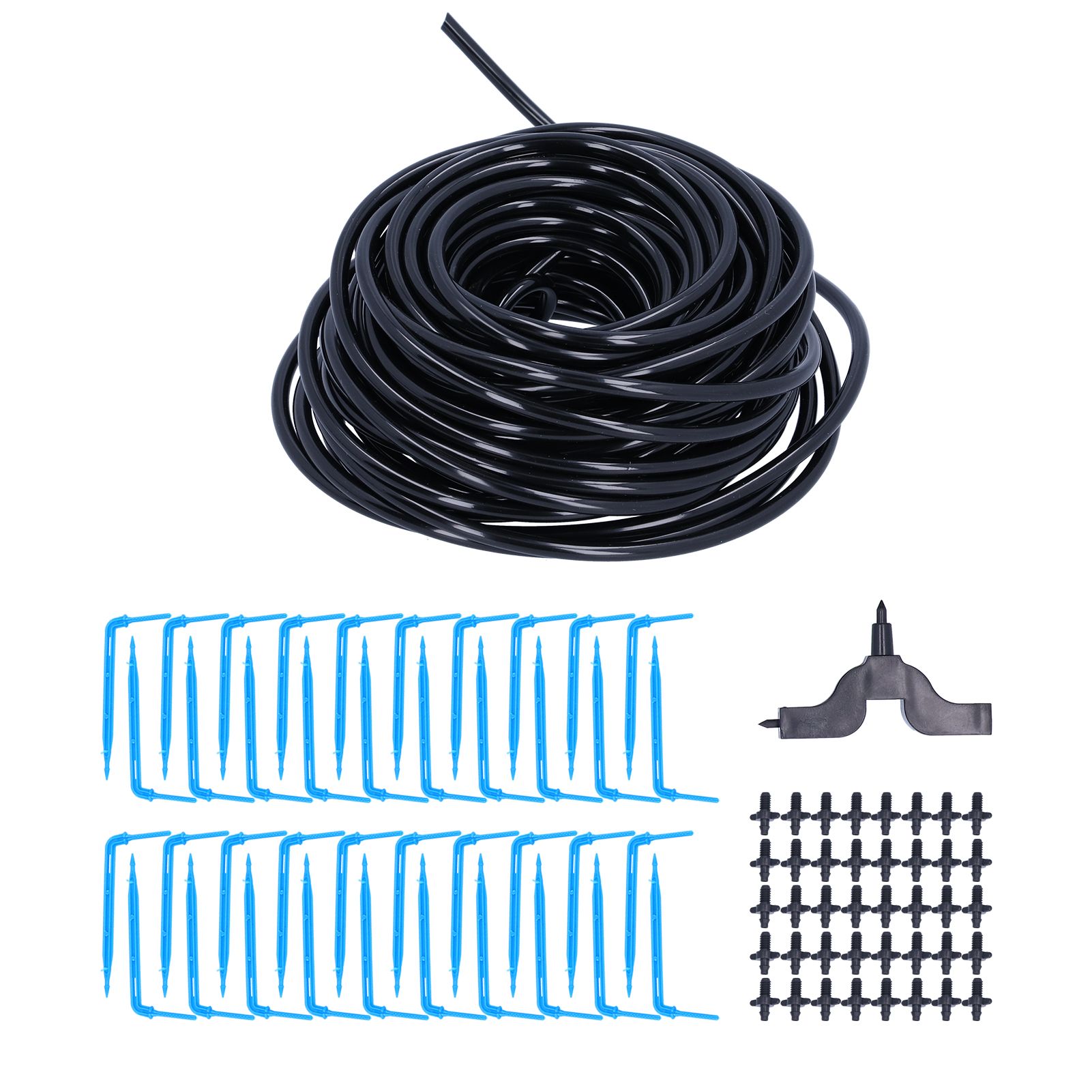 Drip Irrigation Kit 15m Watering Dripper Hose Set Garden Greenhouse Seedling WT