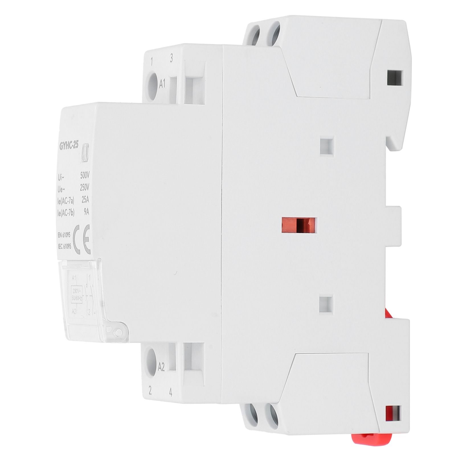 IP20 GYHC‑25 2NO 2P 50Hz 230V 25A/9A Portable Electronic Modular Contactor