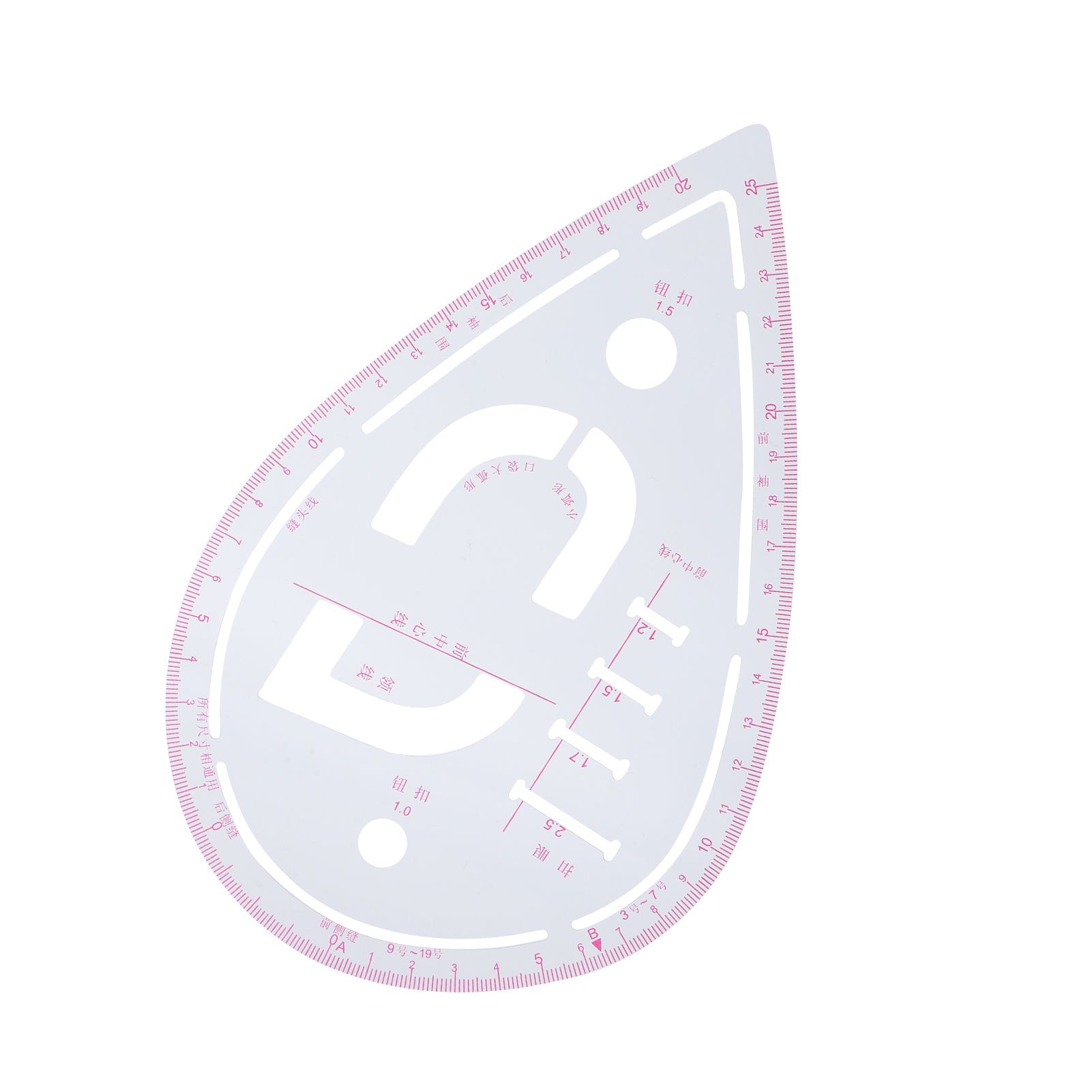Multifunctional Sleeve Ruler Proofing Clothing Cutting Pocket Neck Circle