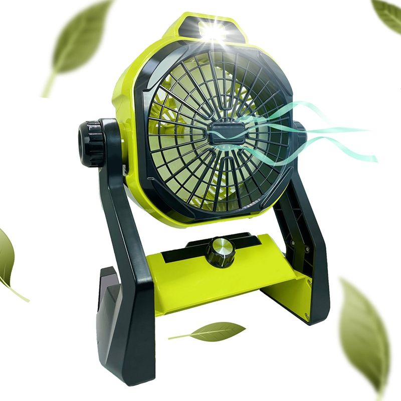 Outdoor Small Camping Fan, Cooling Desk Fan with Hook for DeWalt