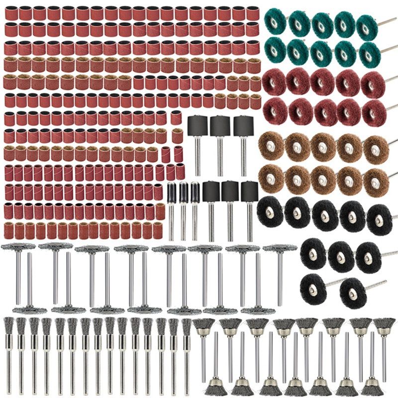 423Pcs Sanding Drum Set Polishing Tools Grit 80 120 320 Sanding Bands Mini Polishing Brush Abrasive Tools
