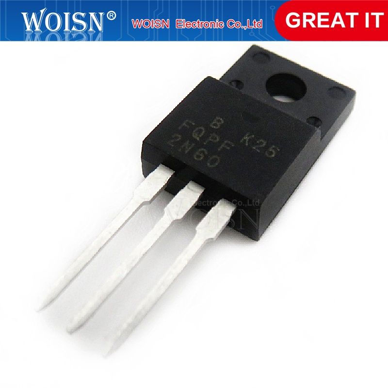10pcs/lot FQPF2N60C 2N60C 2N60 TO-220F 600V 2A new  In Stock