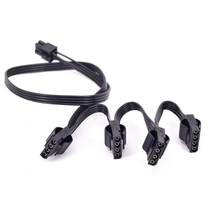 IDE 4Pin Modular Power Supply Cable for Corsair RM1000X RM550X 650X 750X 850X 6Pin to 4 IDE Cable
