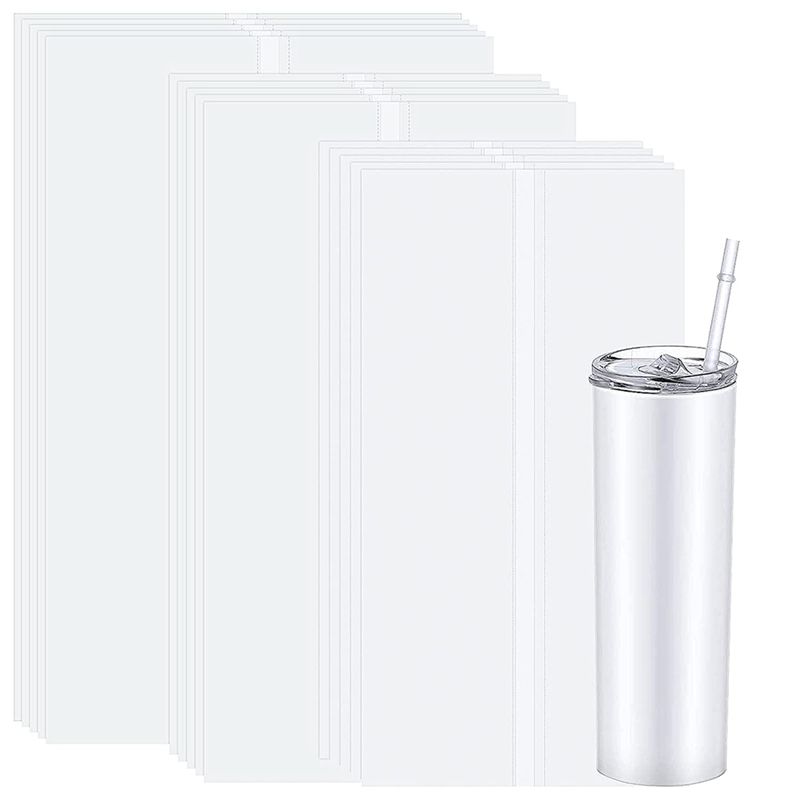30Pcs Sublimation Shrink Wrap Film, 3 Sizes Heat Transfer Shrink Film Shrink Wrap Bags White Wrap for Mug,Tumblers, Cups