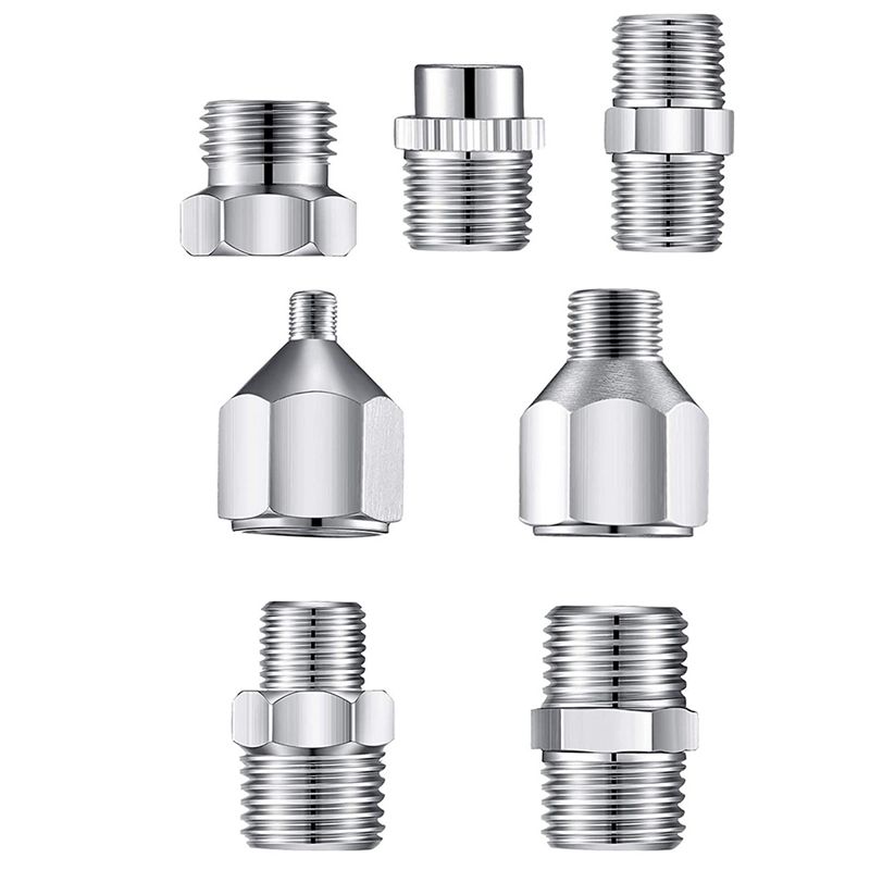7 Pcs Airbrush Adapter Set Airbrush Connector Kit Quick Release Disconnect Connector Set for Air Compressor and Airbrush