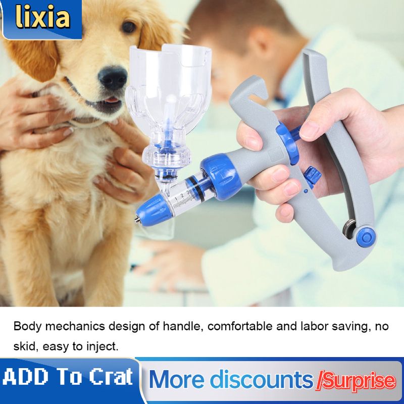 Poultry Syringe Plastic Adjustable Animal Husbandry Vaccine Injector Veterinary Tool for Pet