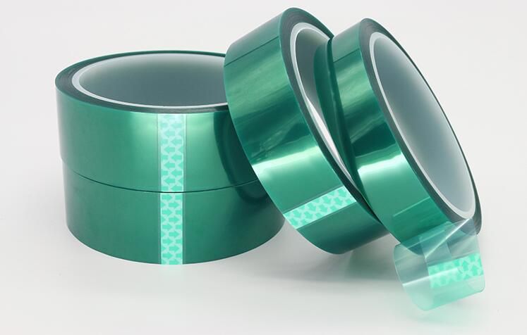 0.06mm thick Green Heat Resistant PET Tape High Temperature Adhesive Shielding Tape for PCB Solder Plating Insulation Protection