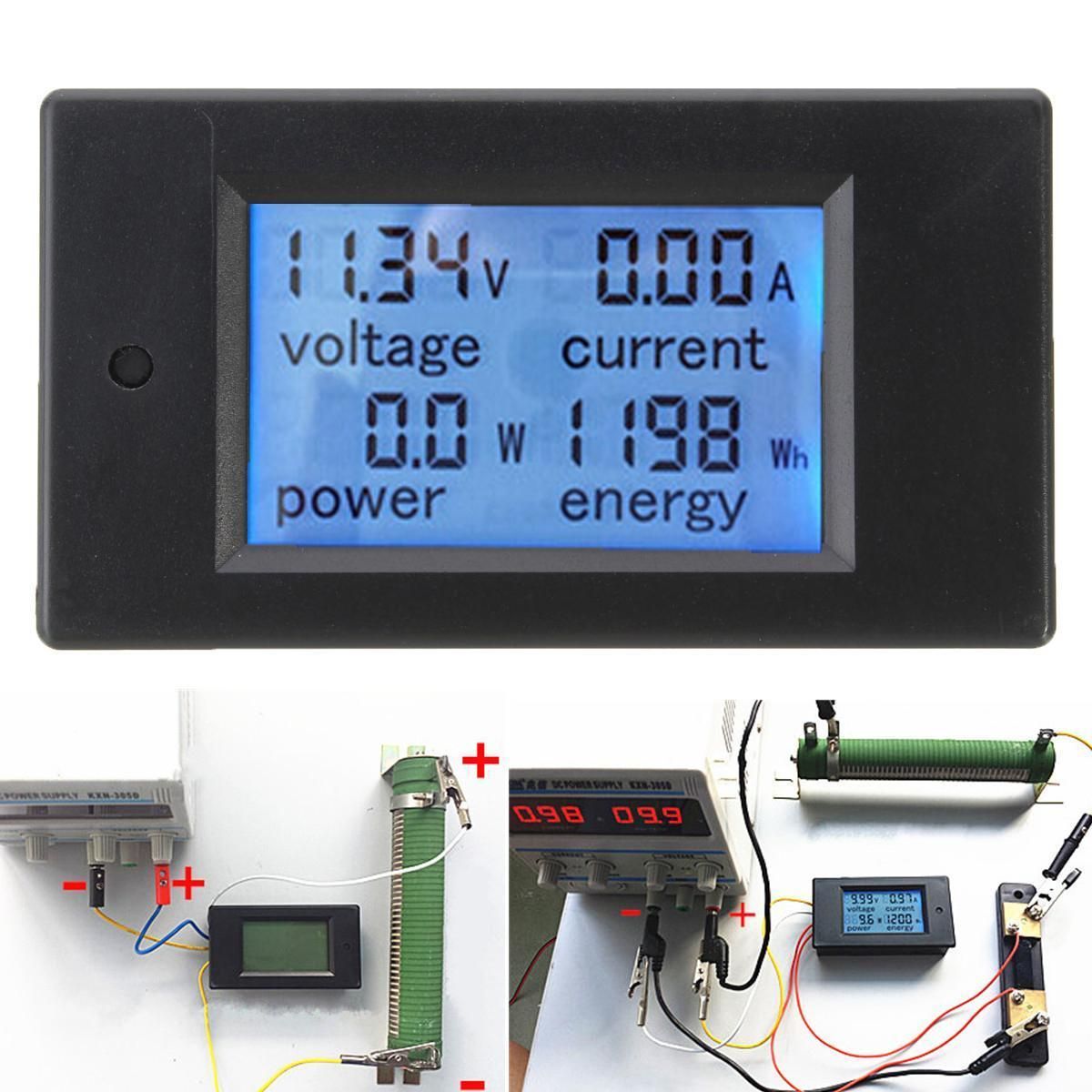 DC 100A Digital LED Power Meter Monitor Power Energy Voltmeter Ammeter Tester