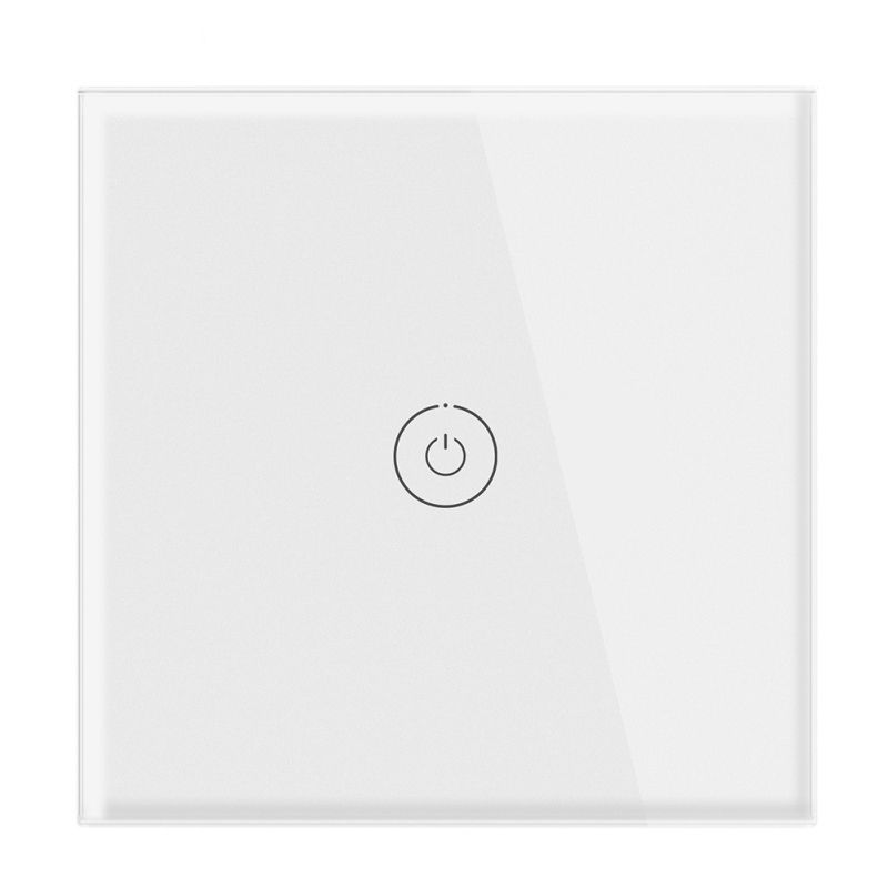 No Neutral Wire Touch Toughened Glass Eu Standard Wall Switch Panel With Night Fluorescence Indicator Light brand new and high quality