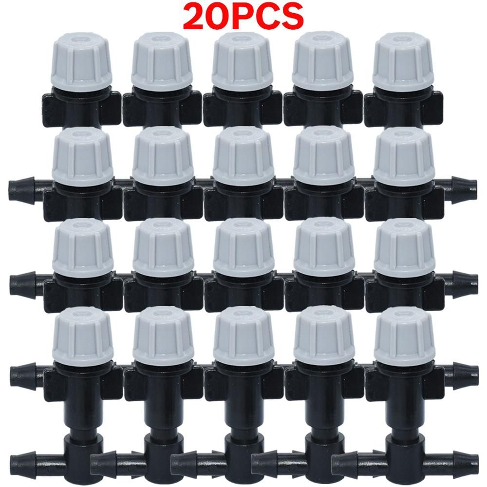 20X 1/4 Inches Nozzle Dripper Watering Sprayer Misting Atomizing Sprinkler Garden Drip Irrigation System w/ Hose Tee Connector