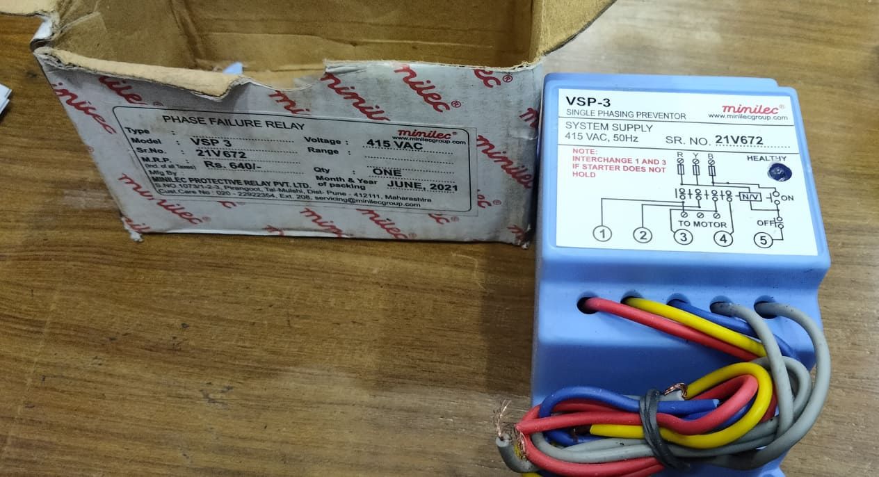 Phase Failure Relay Minilec Brand VSP-3