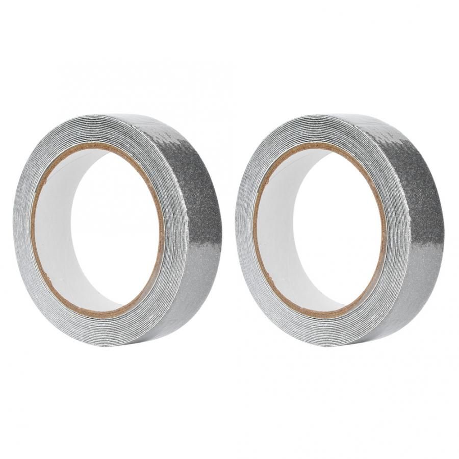 2Pcs ty Anti-Skid Tape Stair Sticker Self-Adhesive Oil-Proof Water-Proof Grounding Warning Tape 25mmx5m