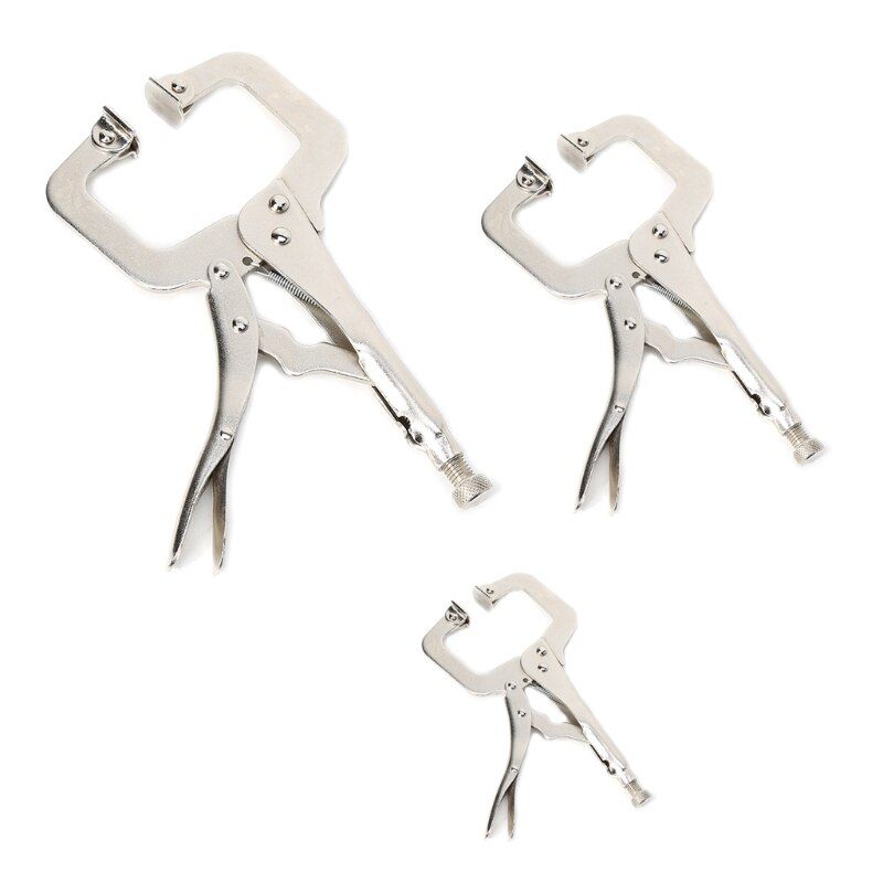 2018 9"C Clamp Vise Grip Welding Locking Quick Pliers Round Wood Locator Clips Drop Shipping Support