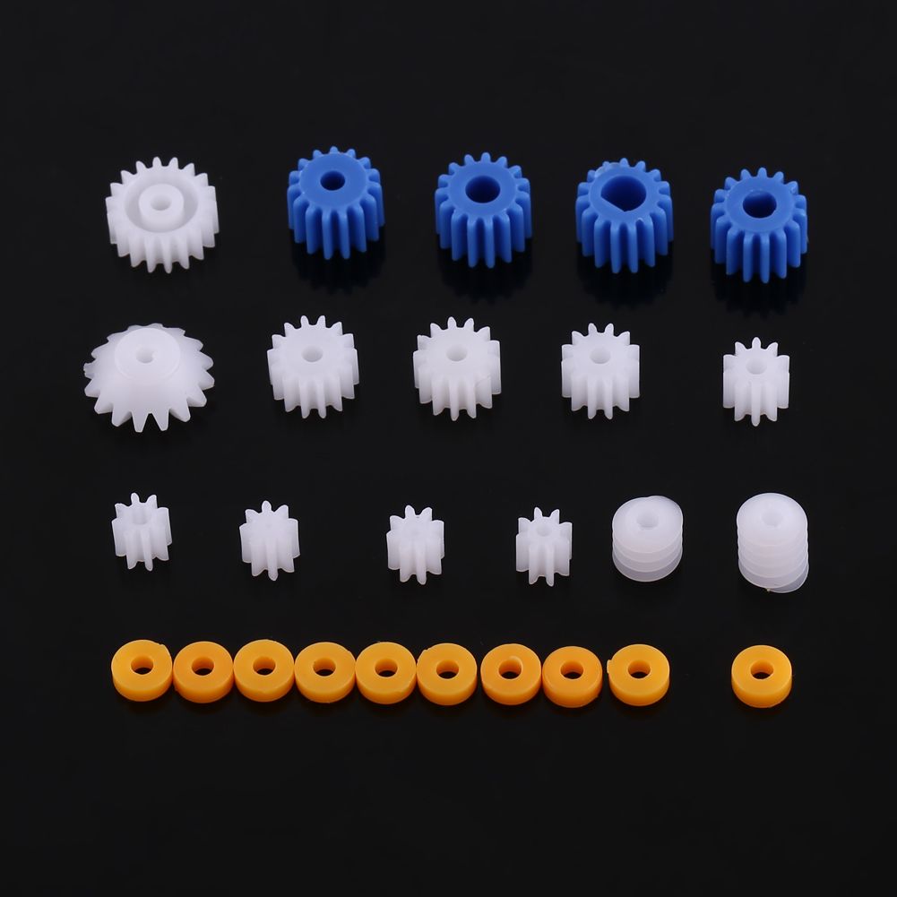 26pcs Plastic Spindle Worm Gear&Sleeve 2MM/2.3MM/3MMfor Aircraft Car Model