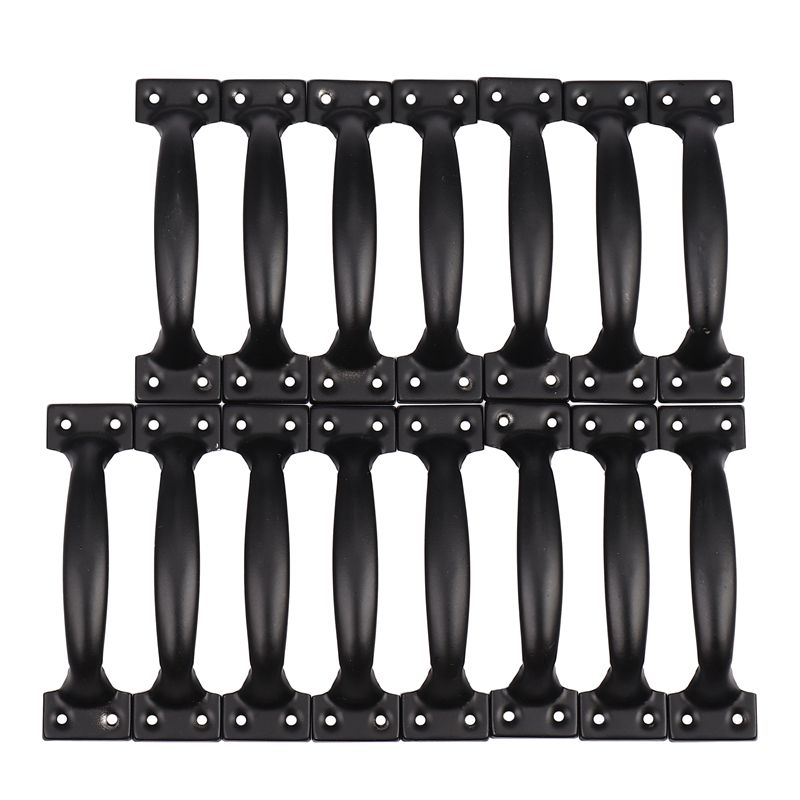 15PCS Pulls Black Door Pull Handle Metal Kitchen Cabinets Furniture Wardrobe Handle in Black Door Hardware