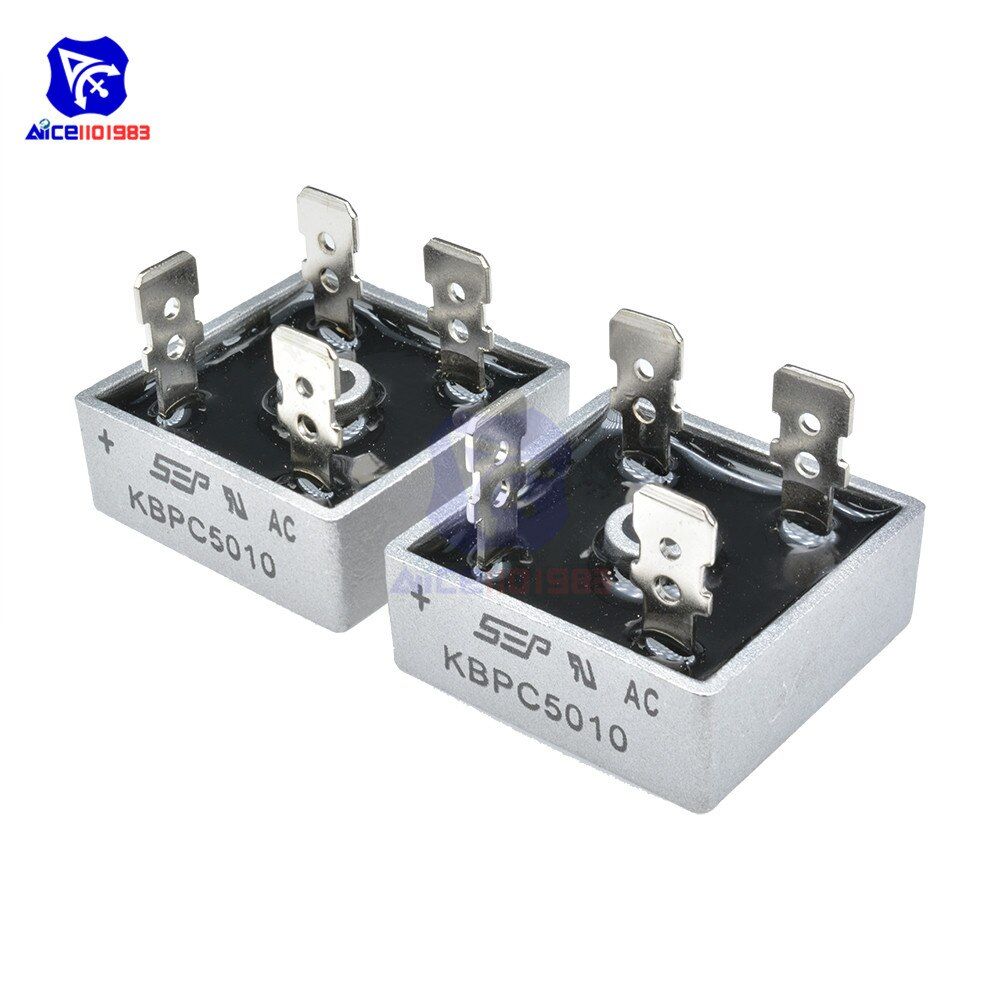 10PCS/Lot Bridge Rectifier Diode KBPC5010 50A 1000V Single Phase Bridge Rectifier Integrated Circuit