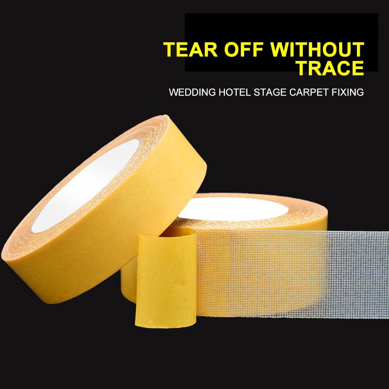 Home Decor Strong Fixation of Double Sided Cloth Base Tape Mesh Waterproof Super Traceless High Viscosity Wedding Carpet Sticker Easy to Use