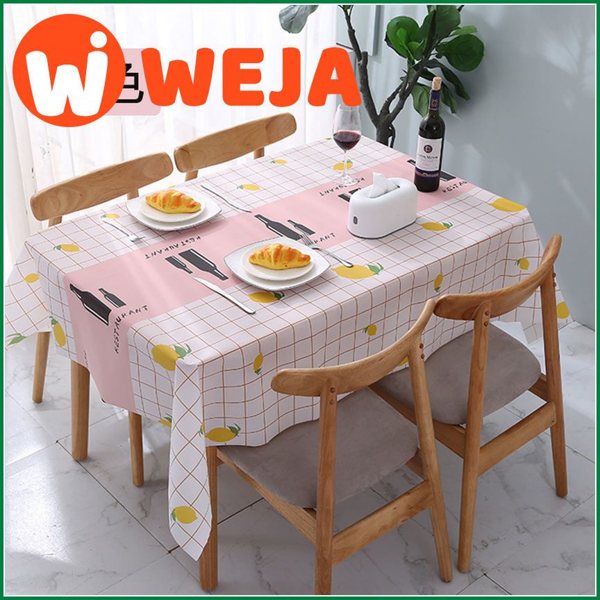 Nordic style coffee table tablecloth household plastic disposable tablecloth rectangular waterproof and oil-proof living room table mat