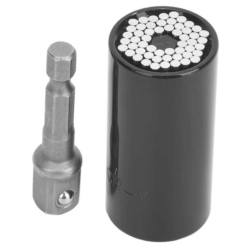 Power Drill Adapter Universal Wrench Head Set Multi-Function Socket Combination Tools 7~19mm 1/4~3/4in