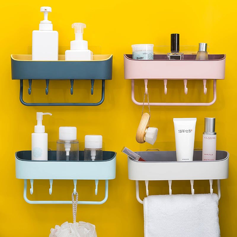 Bathroom Corner Shelf with Hook