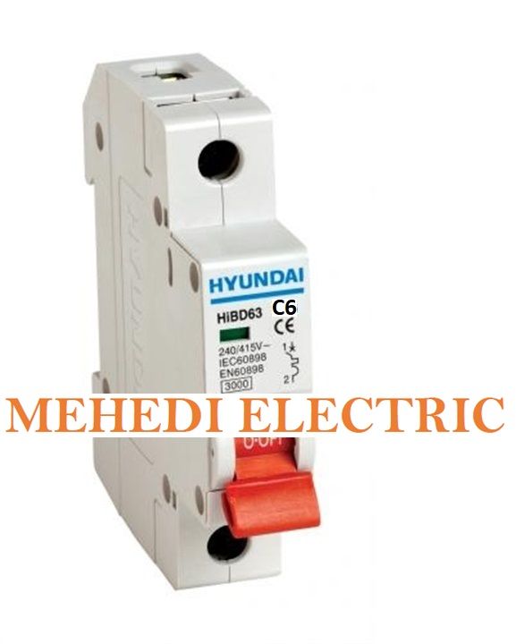 Hyundai Miniature Circuit Breaker SP 6A Model: HGD63 1P