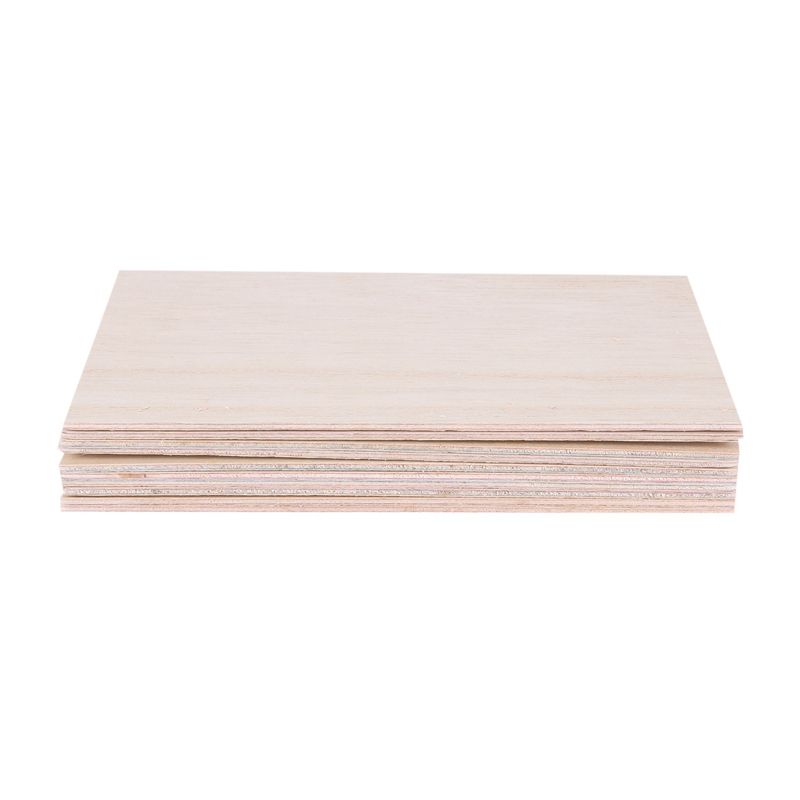 50Pcs Balsa Wood Sheets Wooden Plate 150 x 100 x 2mm for House Ship Craft Model DIY