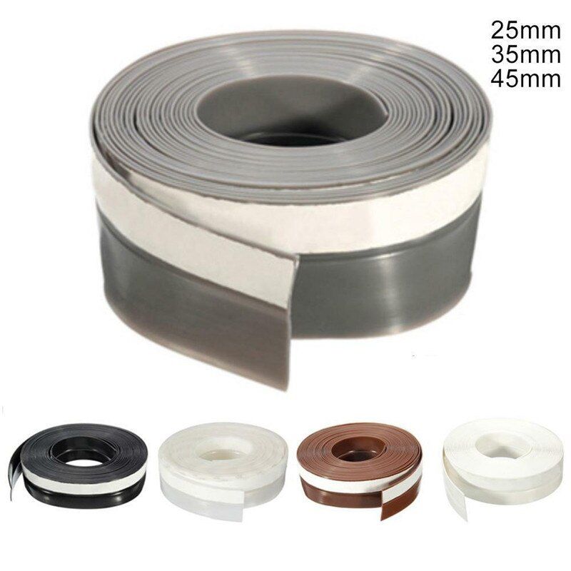 Vacclo Roll 5M Rubber Door Window Sealing Strip Home Draught Excluder Tape Soundproof Rubber Strip Draft Insulation Accessory