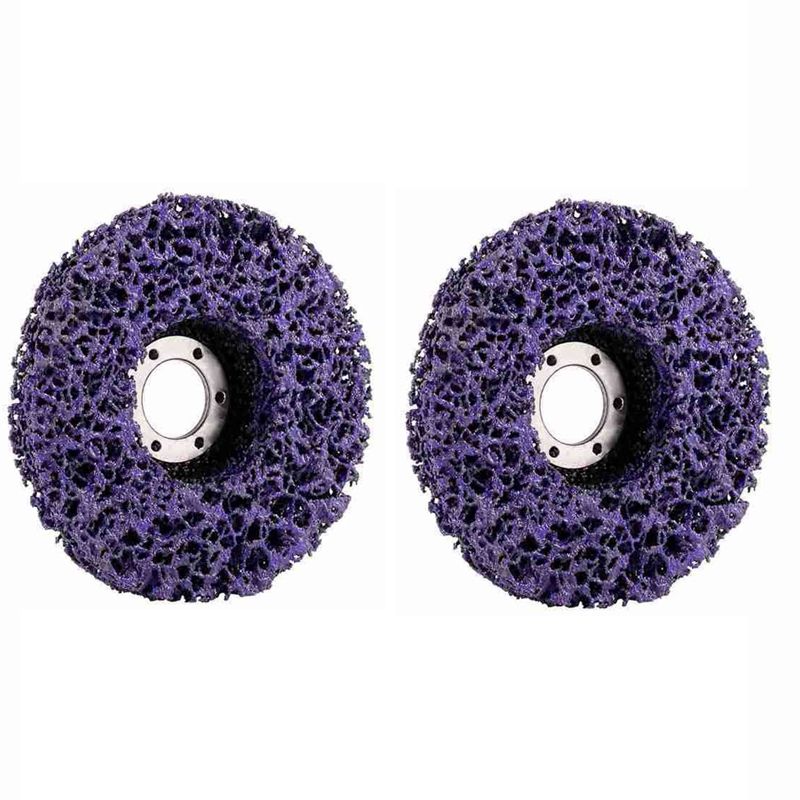 2 Pack- 4 1/2 Inch(115mm) x 7/8 Inch Stripping and Clean Disc for Angle Grinders -Removes Rust,Strips Paint,Cleans Welds - Purple