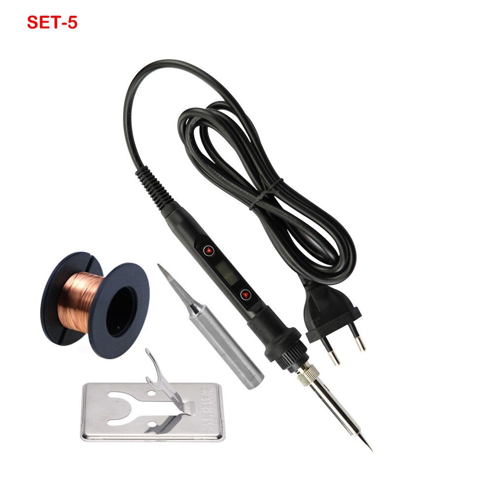 Adjustable Temperature 80W LCD Digital Display 220V/110V Electric Soldering Iron Tin Soldering Repair Electric Tools Kit