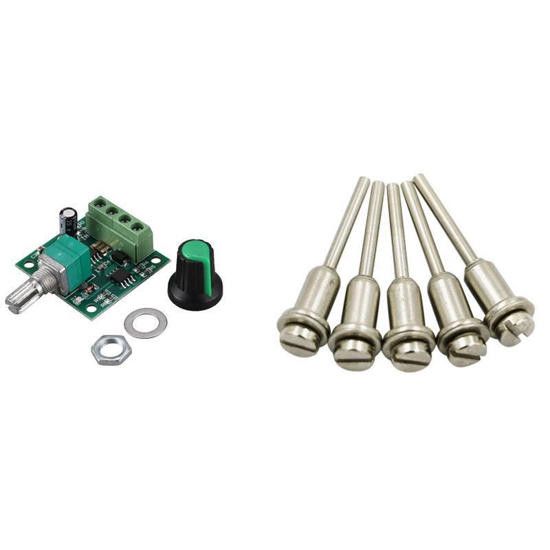 Low Voltage DC PWM Motor Speed Controller Module with 5Pc 3.17mm Shank Mandrel