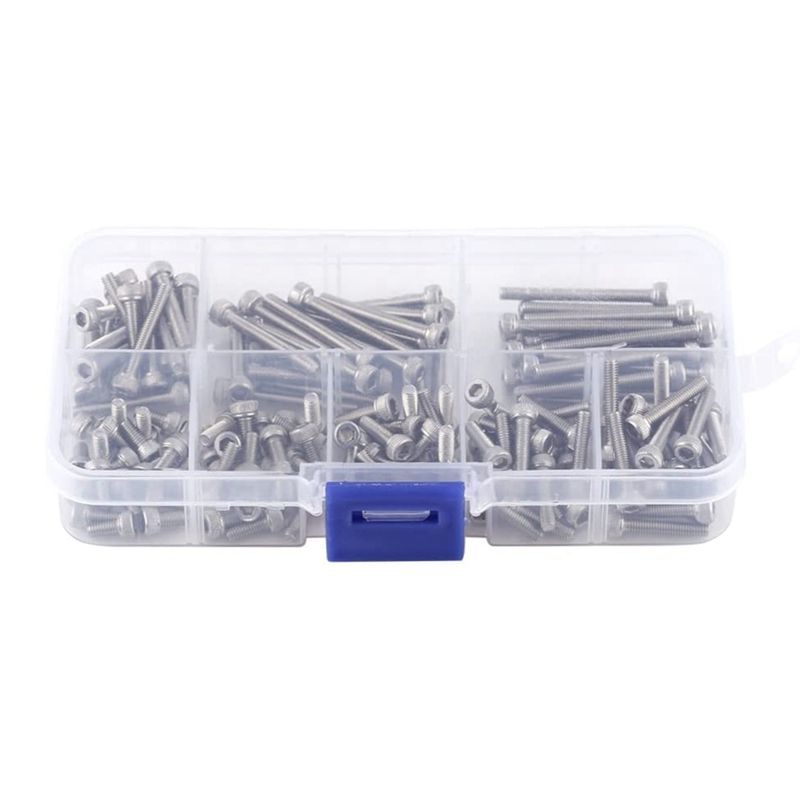 JAERBEE 160 Hexagon Head Screws 304 Stainless Steel Metric Thread Internal Hexagon M3 x 6 8 10 12 16 20 25 30 mm