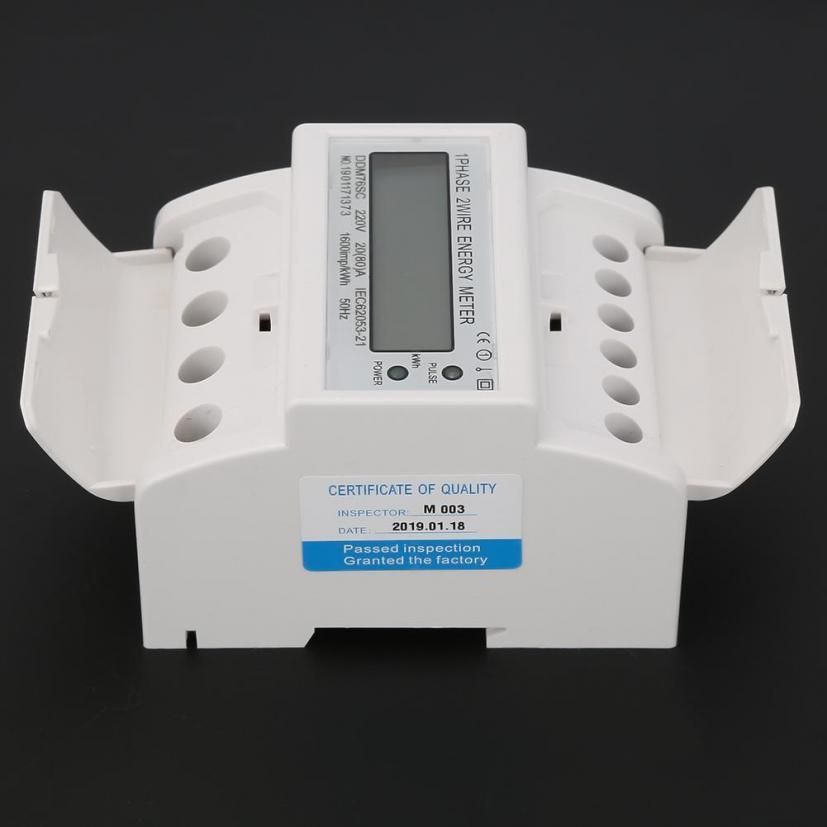 electric meter Single Phase 4P LCD Din Rail Electricity Power Consumption Wattmeter Energy Mete DDM76SC 20-80A di tal