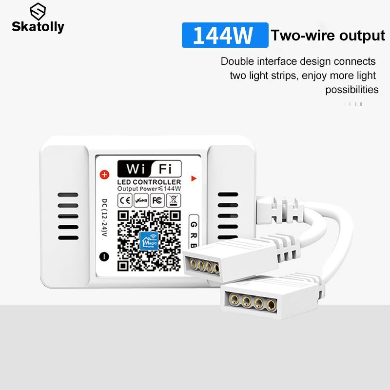 Wifi Intelligent Controller Colorful 24 Key Dual Load RGB Light With Controller ALexa Voice Smart Home Automation Module