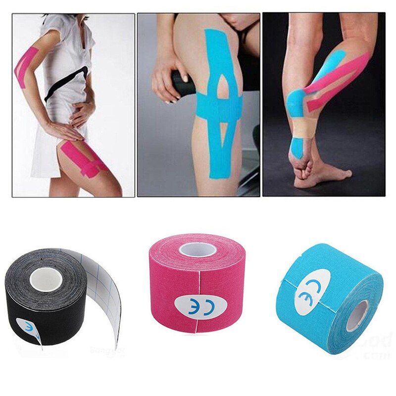2.5cm wide 5m long strong multifunctional breathable flexible stretchable waterproof cotton sports tape sports protection tape
