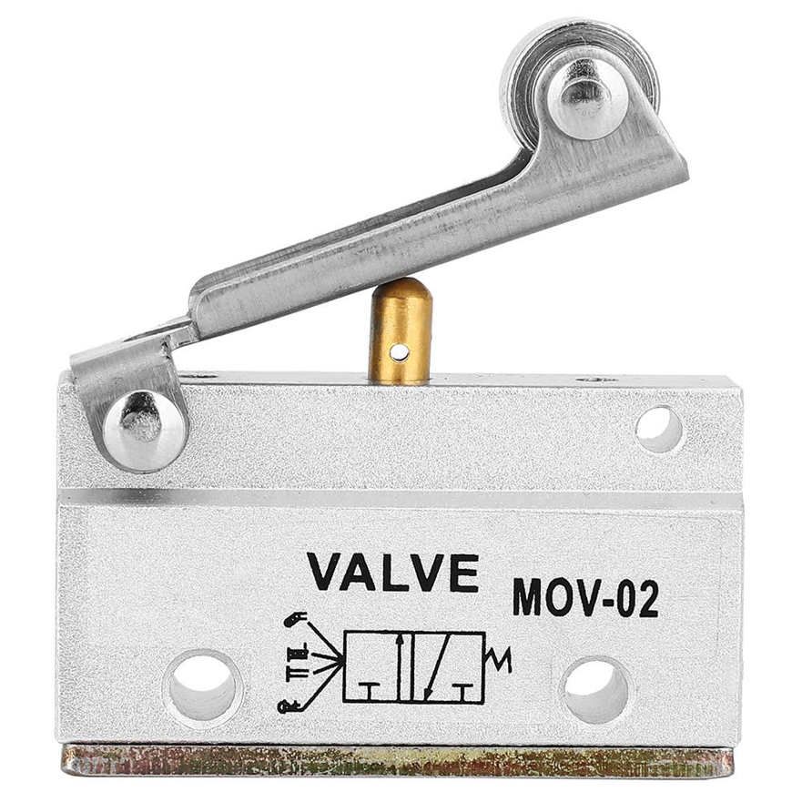 HighQ MOV-02 G1/8 Thread Roller Lever Air Pneumatic Mechanical Valve 0-0.8MPa